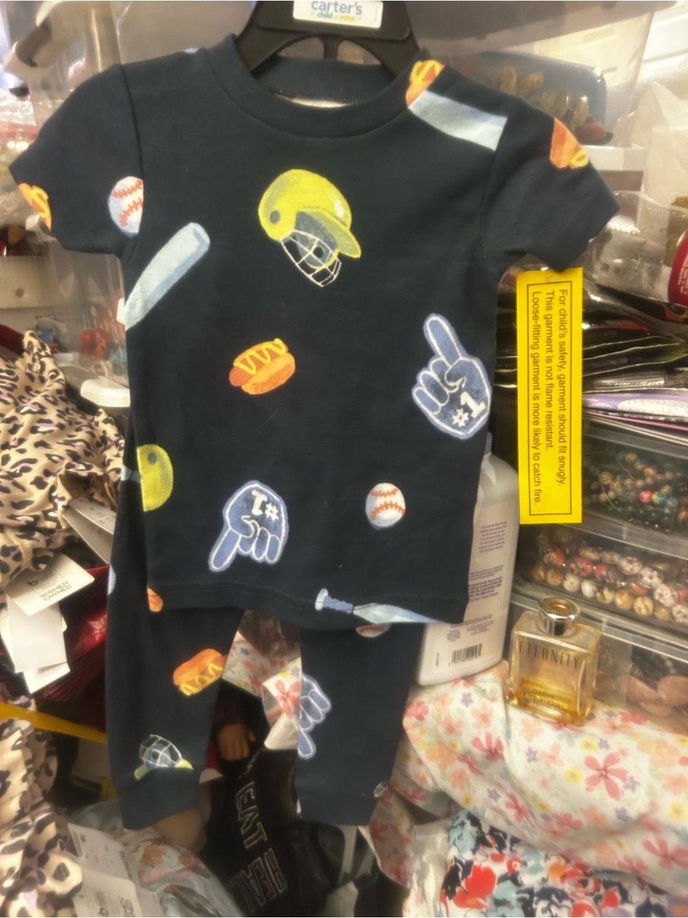 NWT Sz 18 mths baseball pajamas